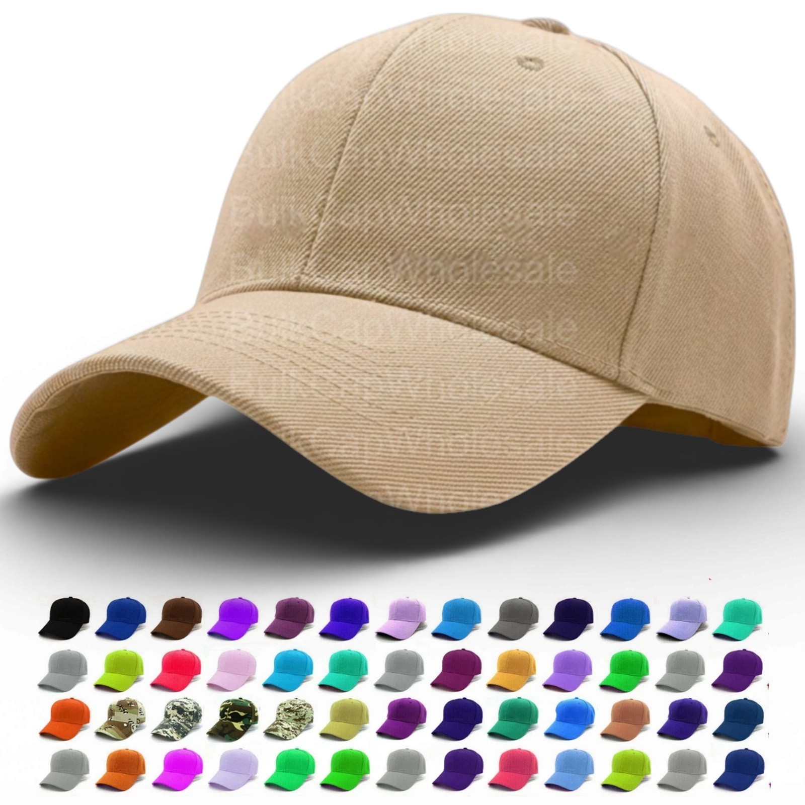 Solid Plain Baseball Cap Trucker Camo Blank Hat Ball Men Women Adjustable VC