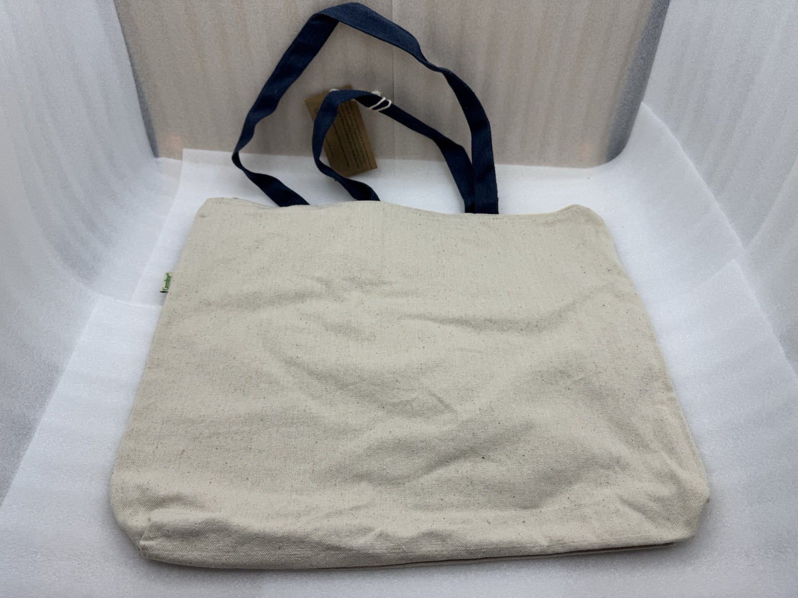 Canvas Reusable Tote Bag Eco Friendly Zippered Cotton Fabric Newport Beach NEW