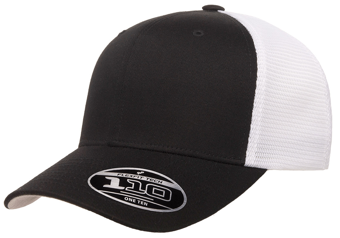 Flexfit Trucker Hat 110 6 Panel Adjustable OSFM Mesh Cap 2-Tone Flex Fit 110M/MT