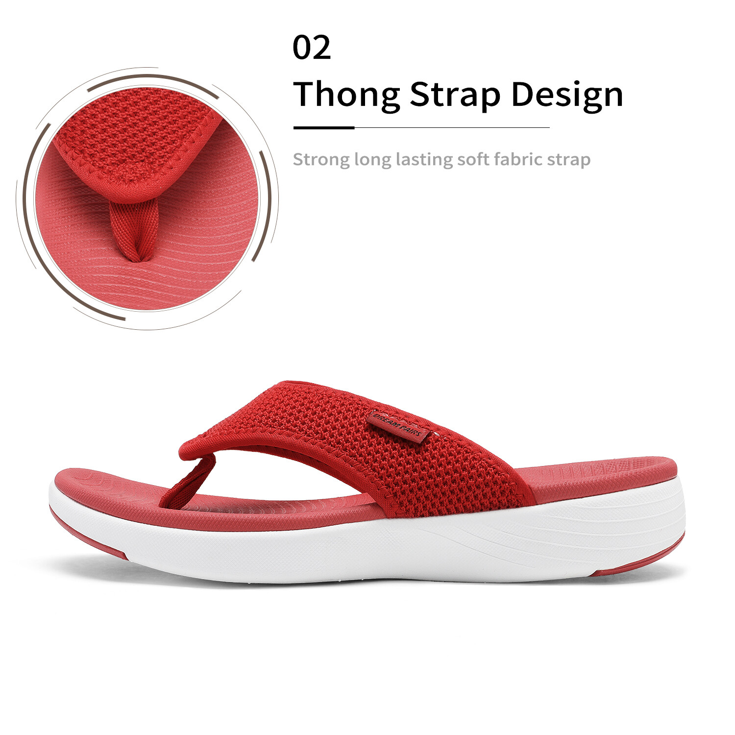 Women’s Arch Support Soft Cushion Flip Flops Summer Beach Walking Thong Sandals