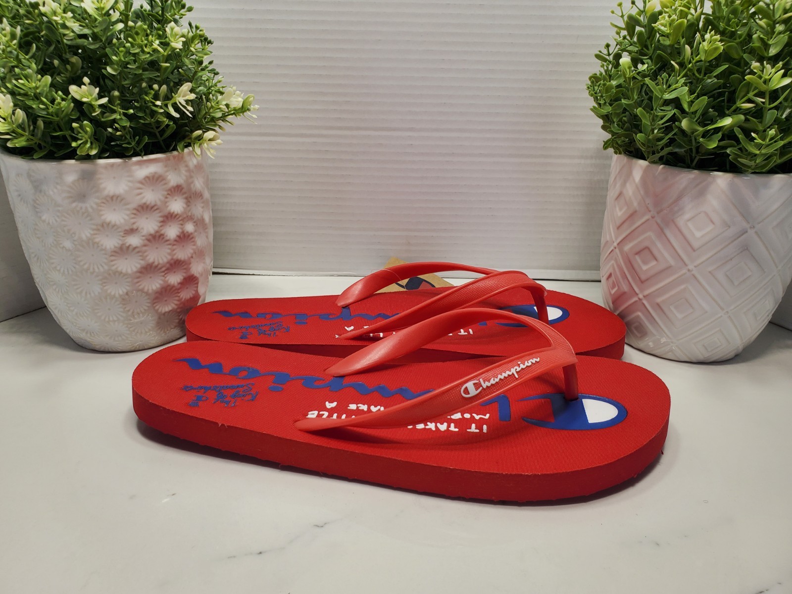 Champion Flip King Red Flip-Flops Sandals Men’s Size 11 🔴 CM100295M ~ New