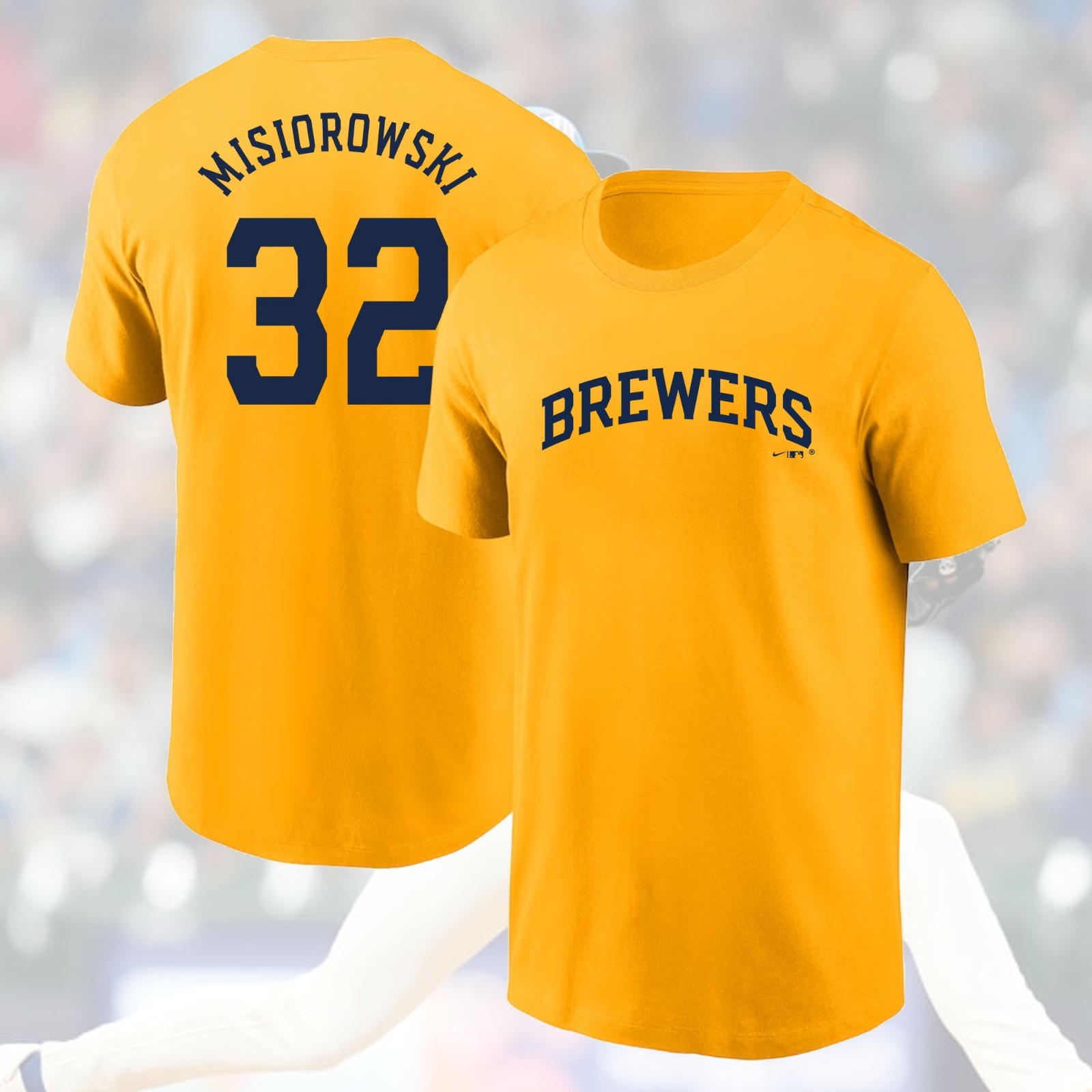 HOT ITEM! Jacob Misiorowski 32 Milwaukee Brewers 2026 Name & Number For Fans