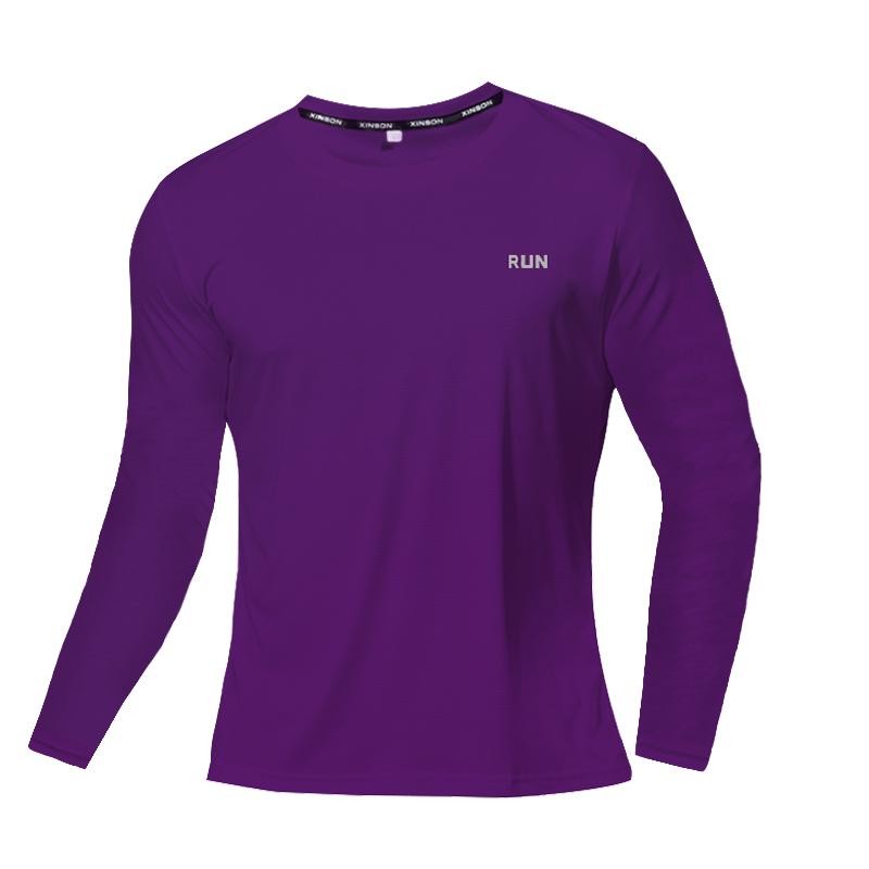 Summer Ice Silk Long Sleeve T-shirt Men 2023 New Quick Dry Breathable Air Condit