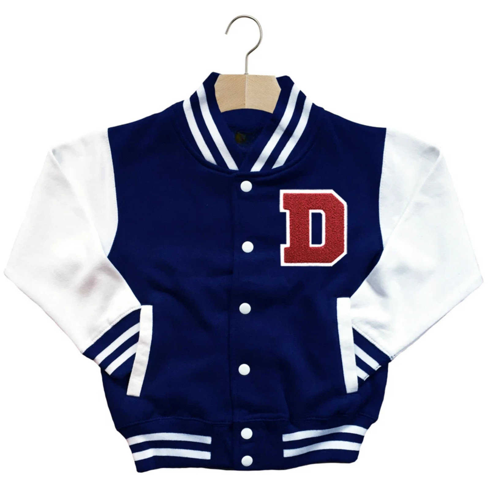 CLASSIC VARSITY BASEBALL JACKET UNISEX PERSONALIZED GENUINE US B COLLEGE LETTER