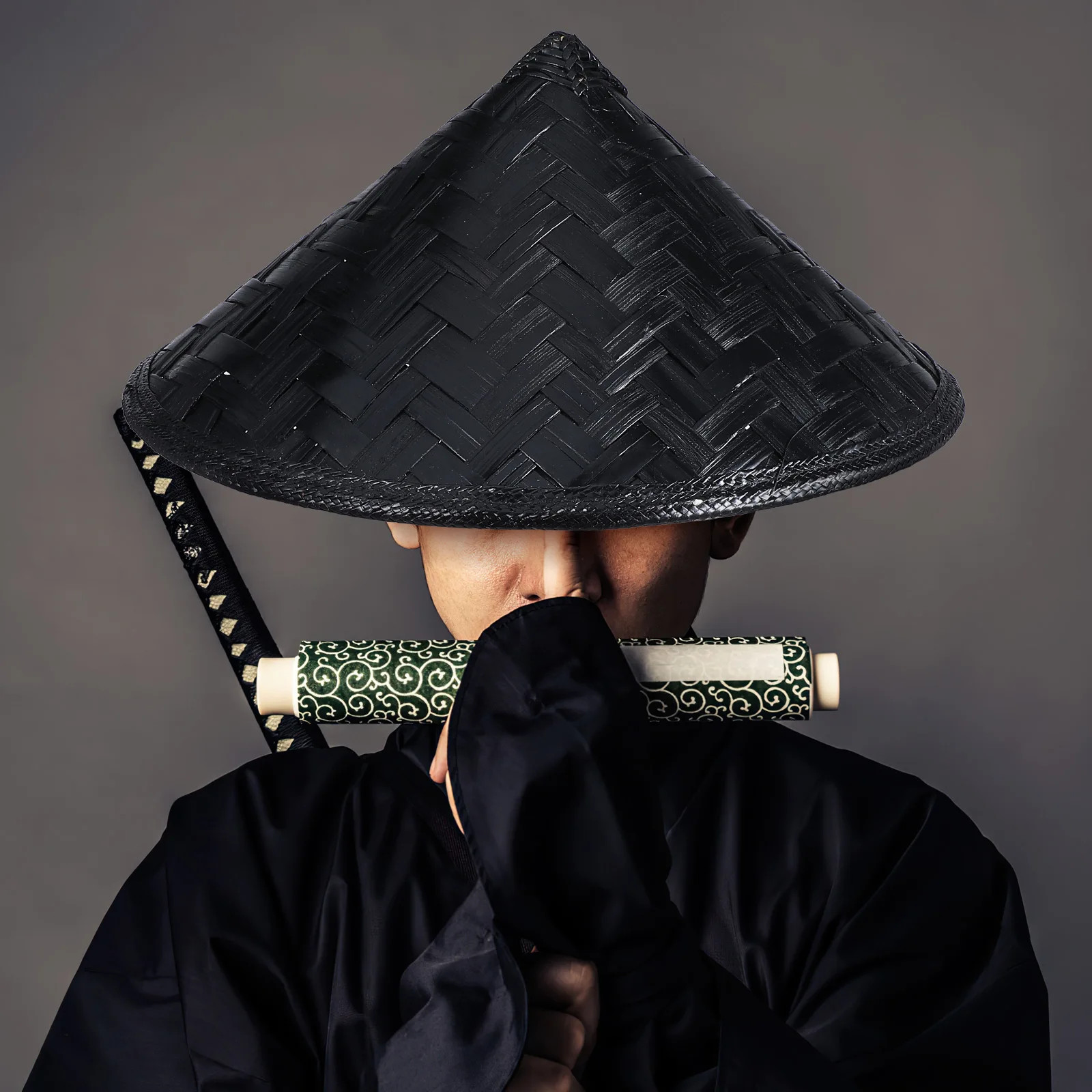 Hat Samurai Straw Chinese Cosplay Japanese Rice Asian Bamboo Conical Hats Party