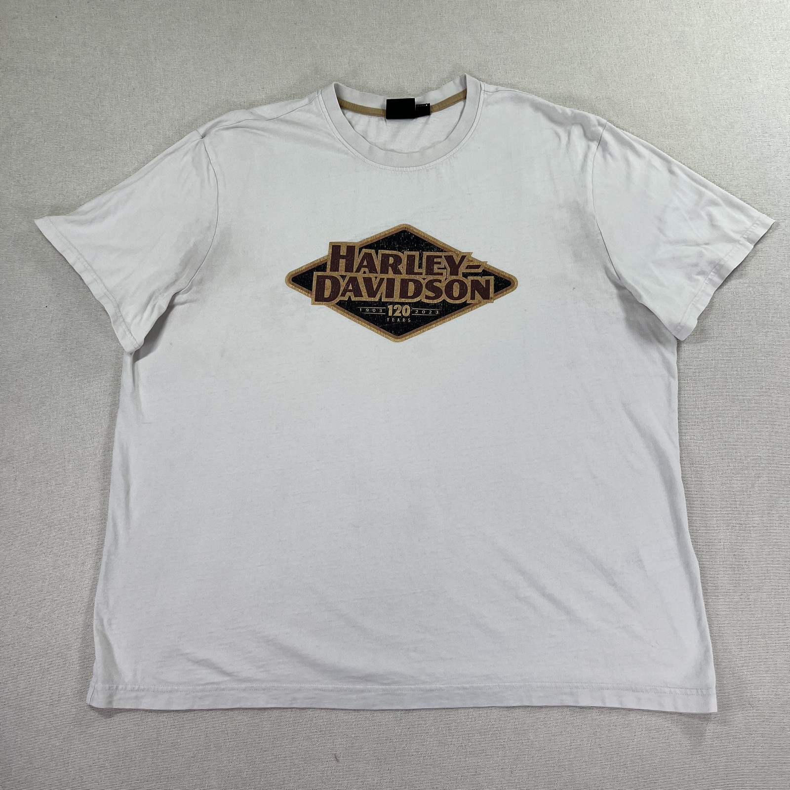 Harley-Davidson Shirt Mens 2XL White 120th Anniversary 1903-2023 Graphic Tee