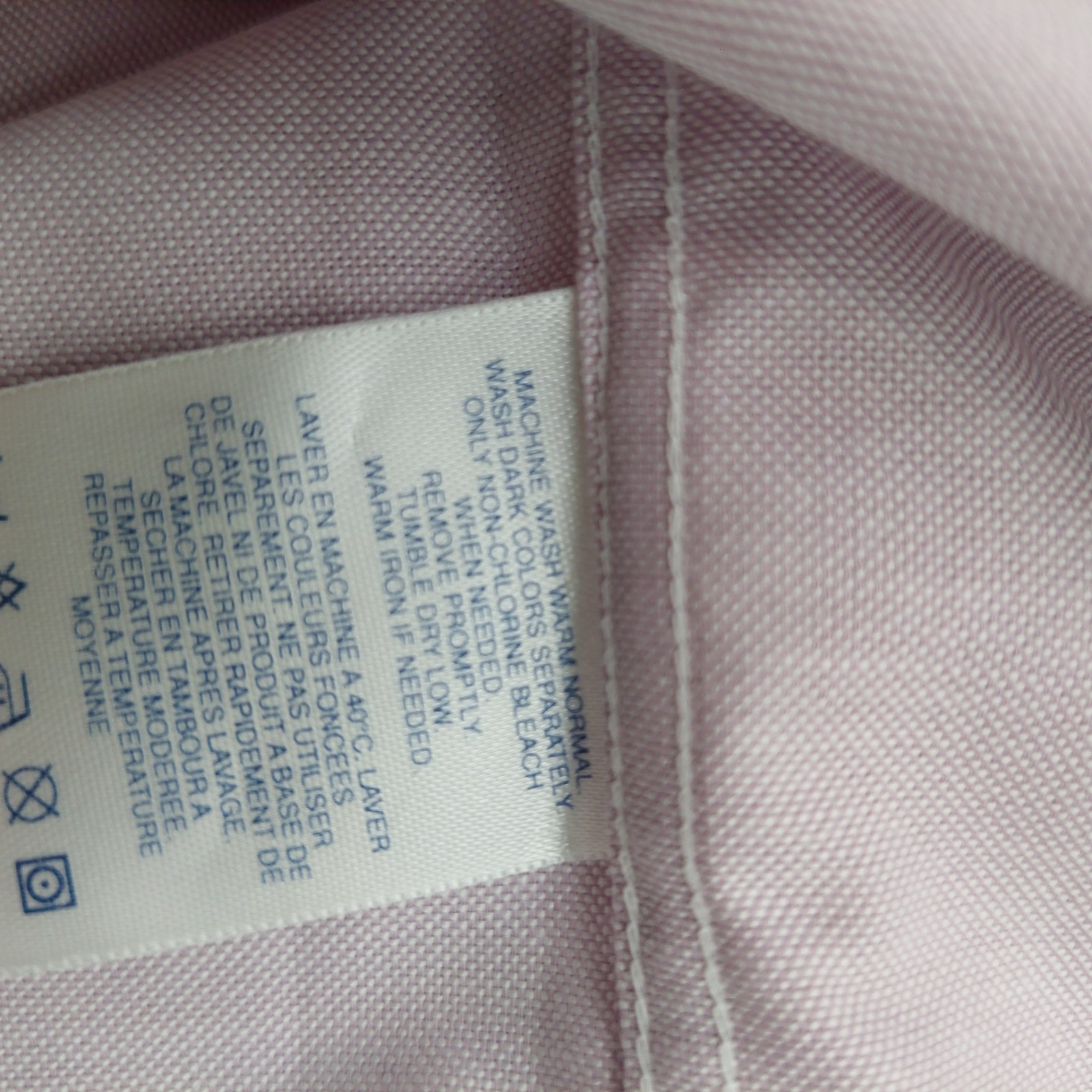Lands’ End Women’s Shirt Size 6 Petite Light Purple No Iron Button Down