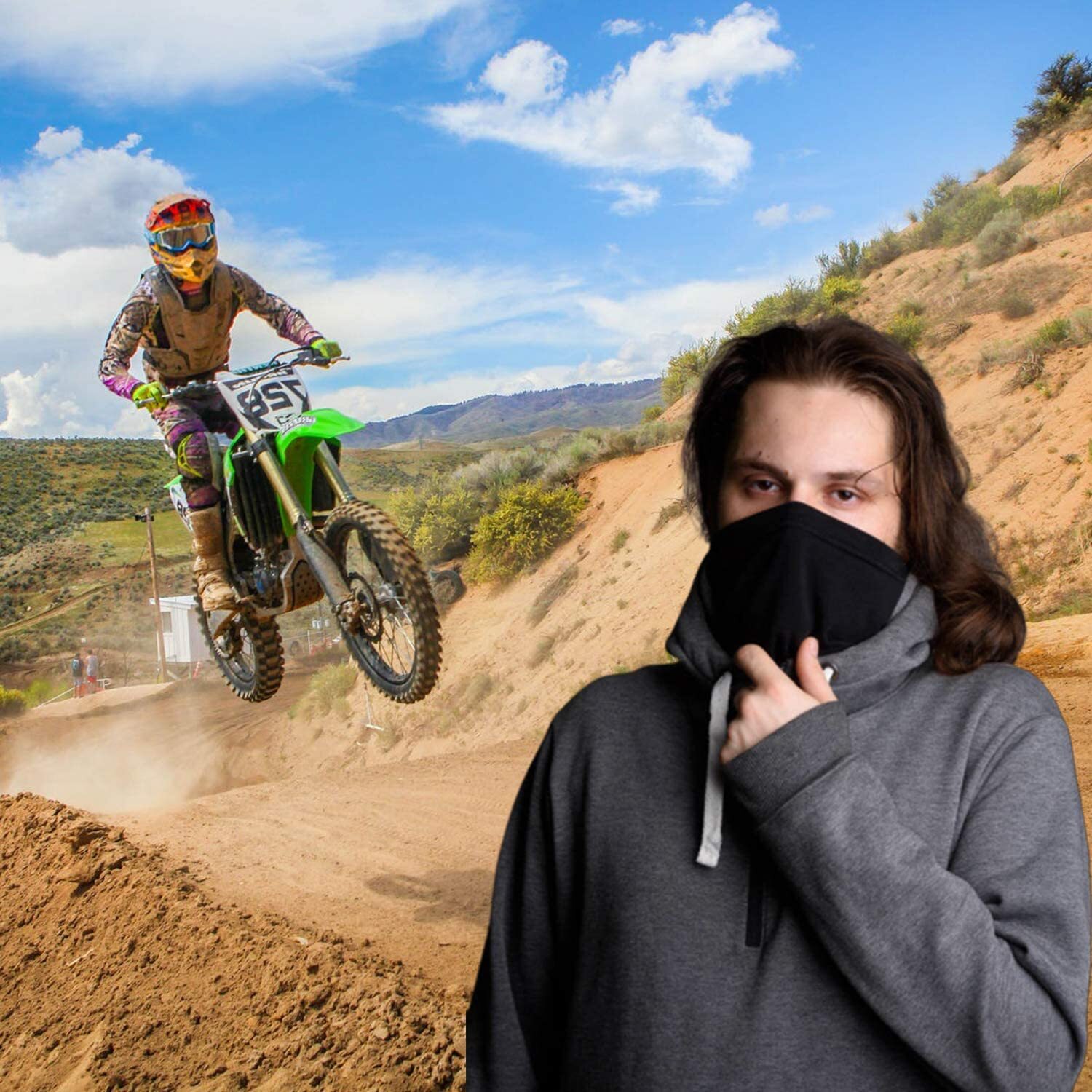 Cooling Neck Gaiter Face Cover Scarf Sun UV Protection Soft Mask for Men Women