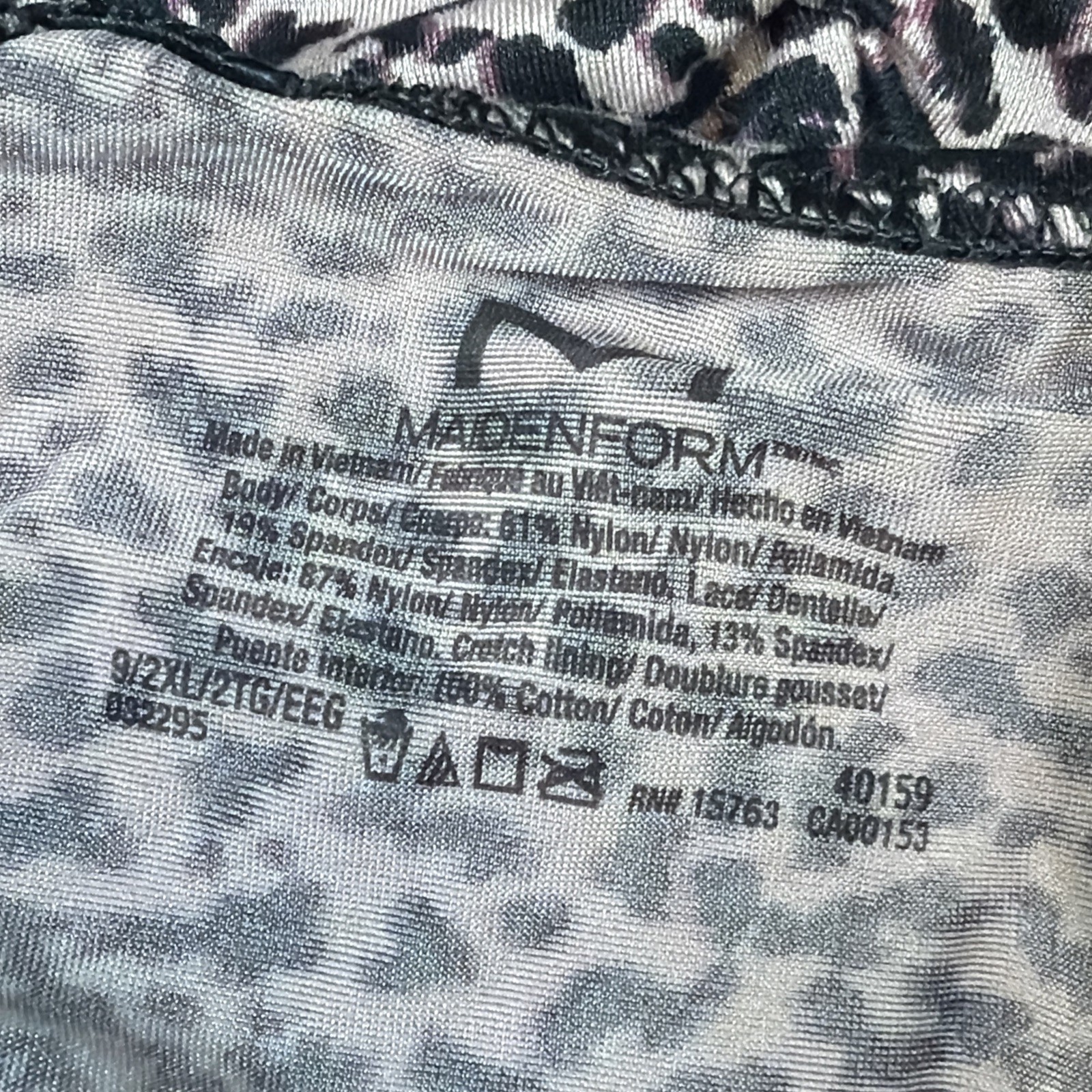 Maidenform Invisible Comfort Devotion Tanga Panties 40159 2 Pk 2XL/9 Animal NEW