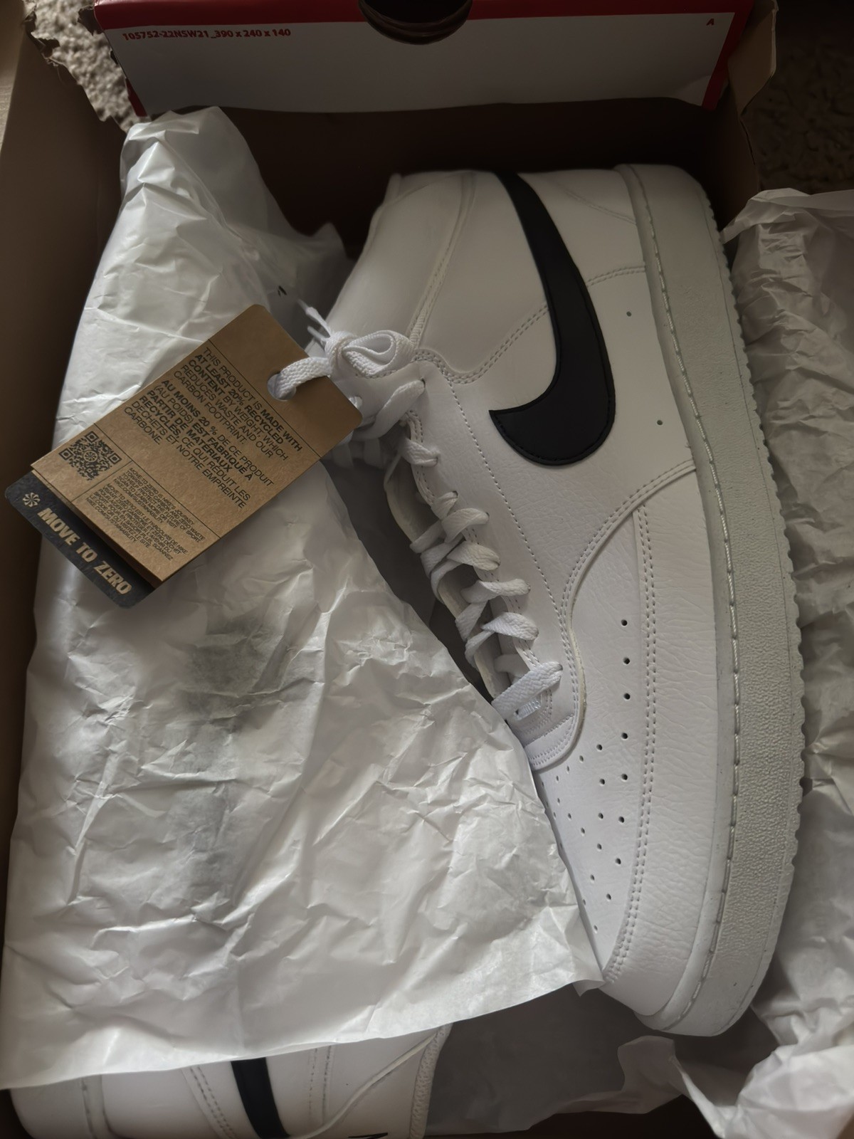 Nike Court Vision Next Nature Mid White Black