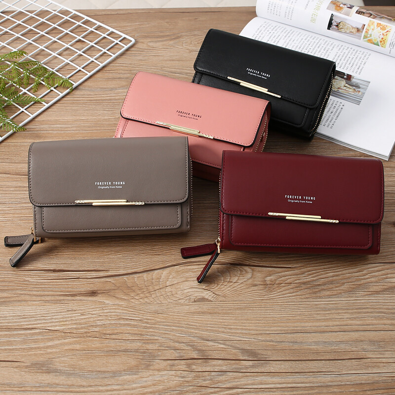 Large Capacity Women’s Zipper Shoulder Bag Crossbody Bag Cell Phone Bag Wallet