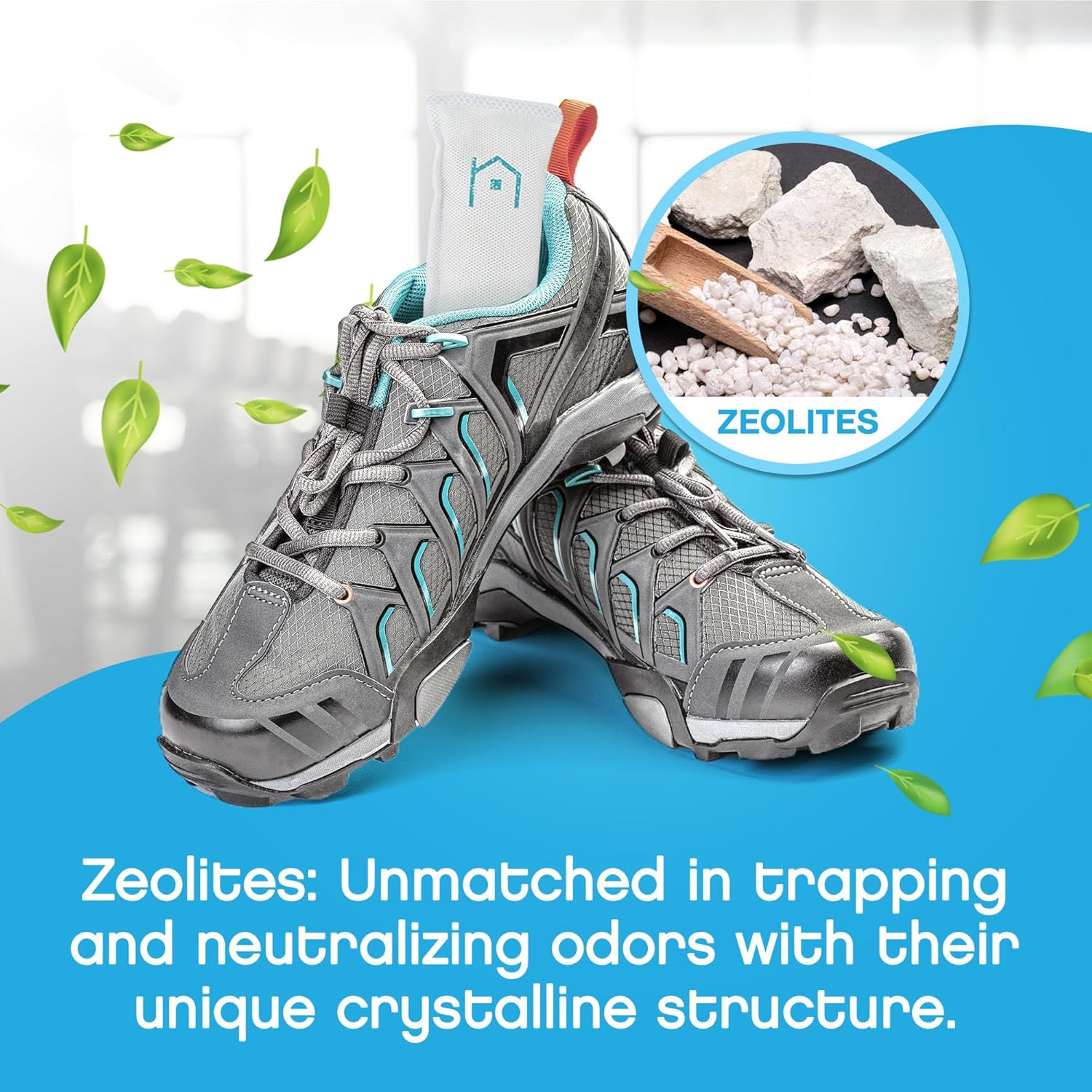 Shoe Deodorizer 2-Pack (4 Count) – Odor Eliminator, Air Freshener, Smell Absorbe