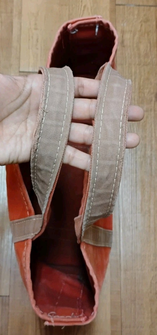L.L.Bean Boat and Tote Open Top Vintage Made In USA Heavy Cotton Red/Brown