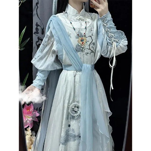 Chinese Hanfu Blue – Phoenix Original Modified HanfuUnisex Summer XianxiaCostume