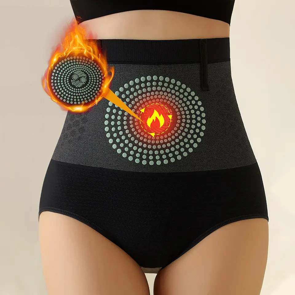 Women High Waist Abdomen Control Panties Magnetic Therapy Body Shaping Panties