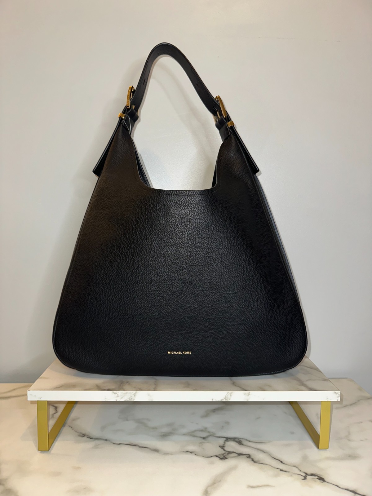 Michael Kors Nolita Pebbled Leather Hobo Shoulder Bag