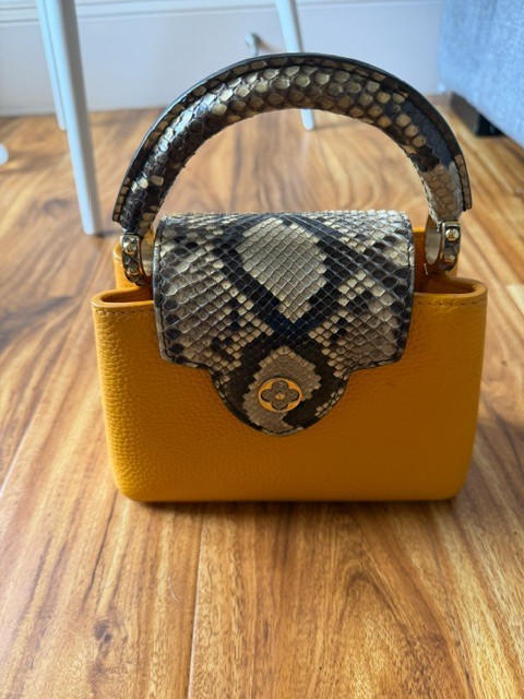 Louis Vuitton RARE small snakeskin YELLOW