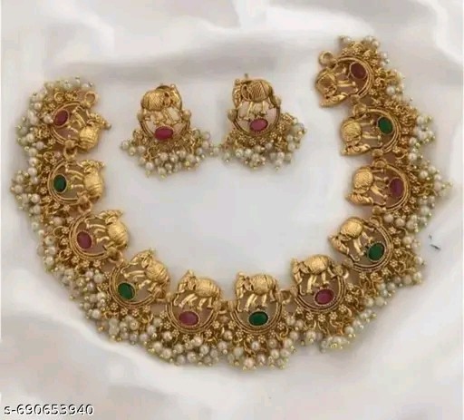 Indian Bollywood Gold Plated Kundan Choker Bridal Necklace Earrings Jewelry Set