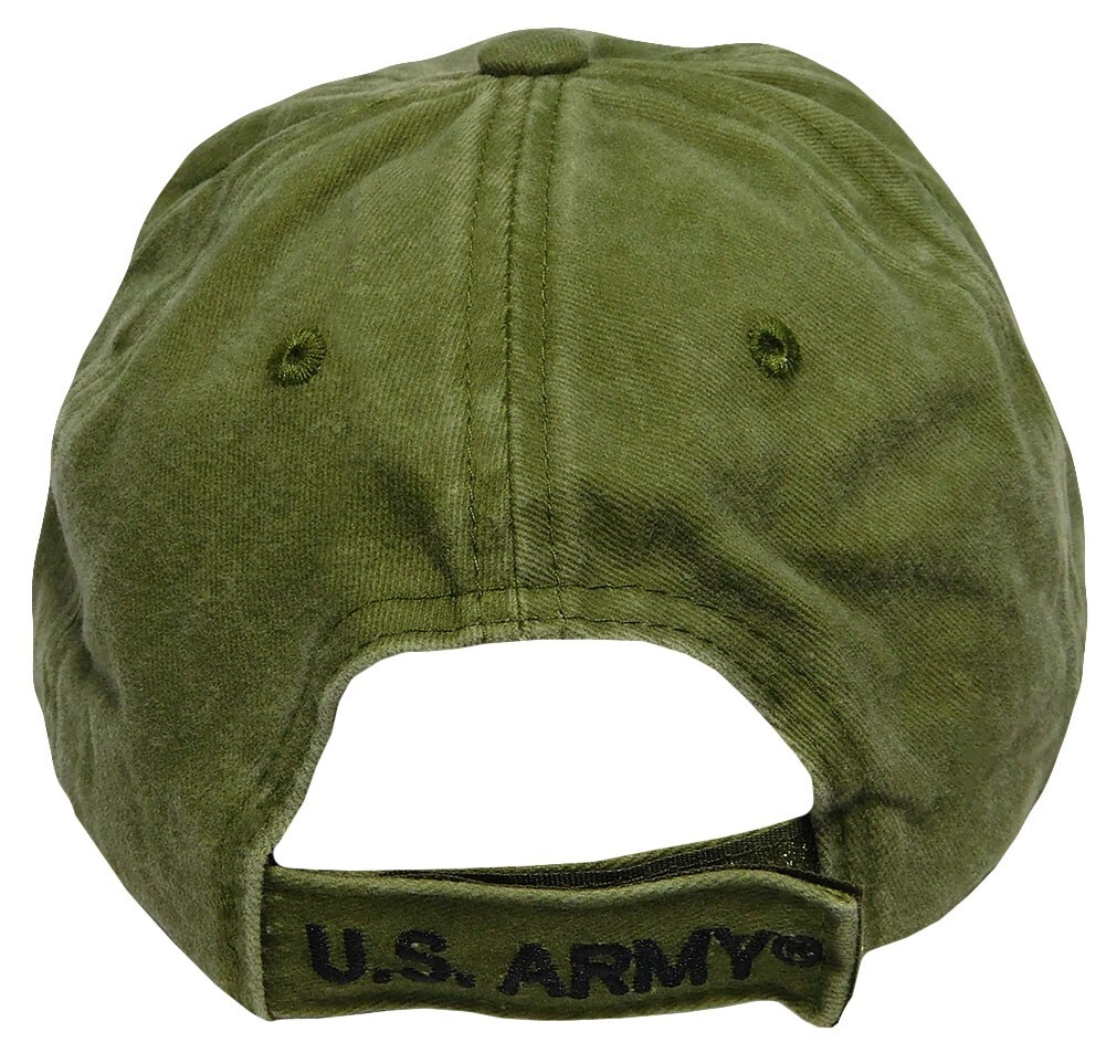 United States US Army Veteran Olive Green Cotton Embroidered Cap Hat – Licensed