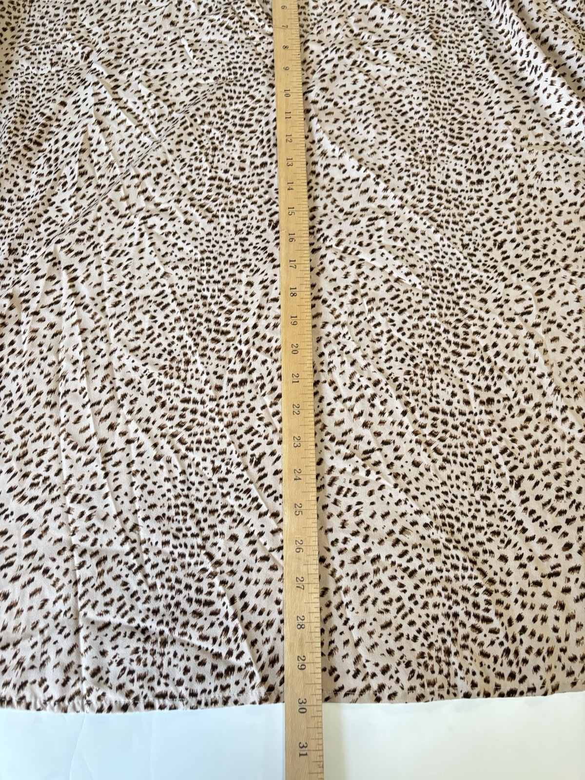 Bloomchic 18-20 Brown Tan Leopard Print V Neck Ruffle Sleeve Blouse Top Flowy