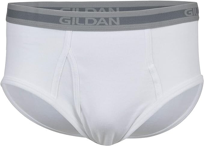 Gildan Men’s Underwear Briefs, Multipack, White (6-Pack), Medium