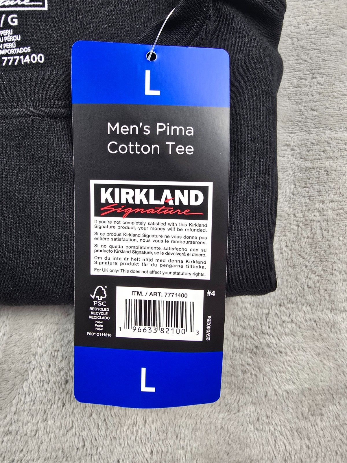 Kirkland Signature Pima Cotton T-Shirt Mens Short Sleeve Pick Size Color