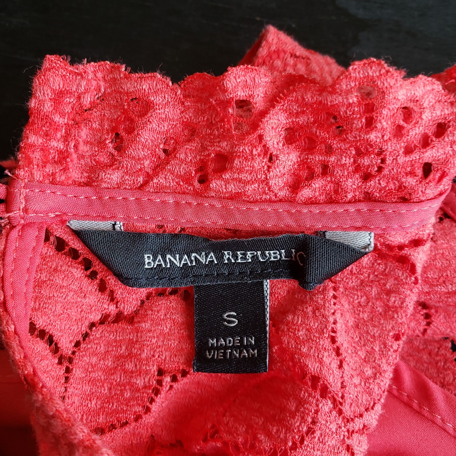 Banana Republic Top S Lace Sleeveless High Neck With Camisole Colorful Resort
