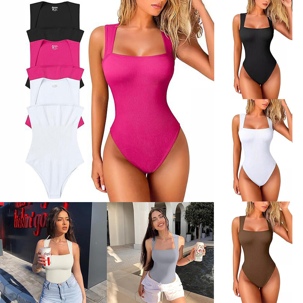 Hot Women U-neck Sleeveless Tank Top Bodysuit Body Shaper Control Romper Slim