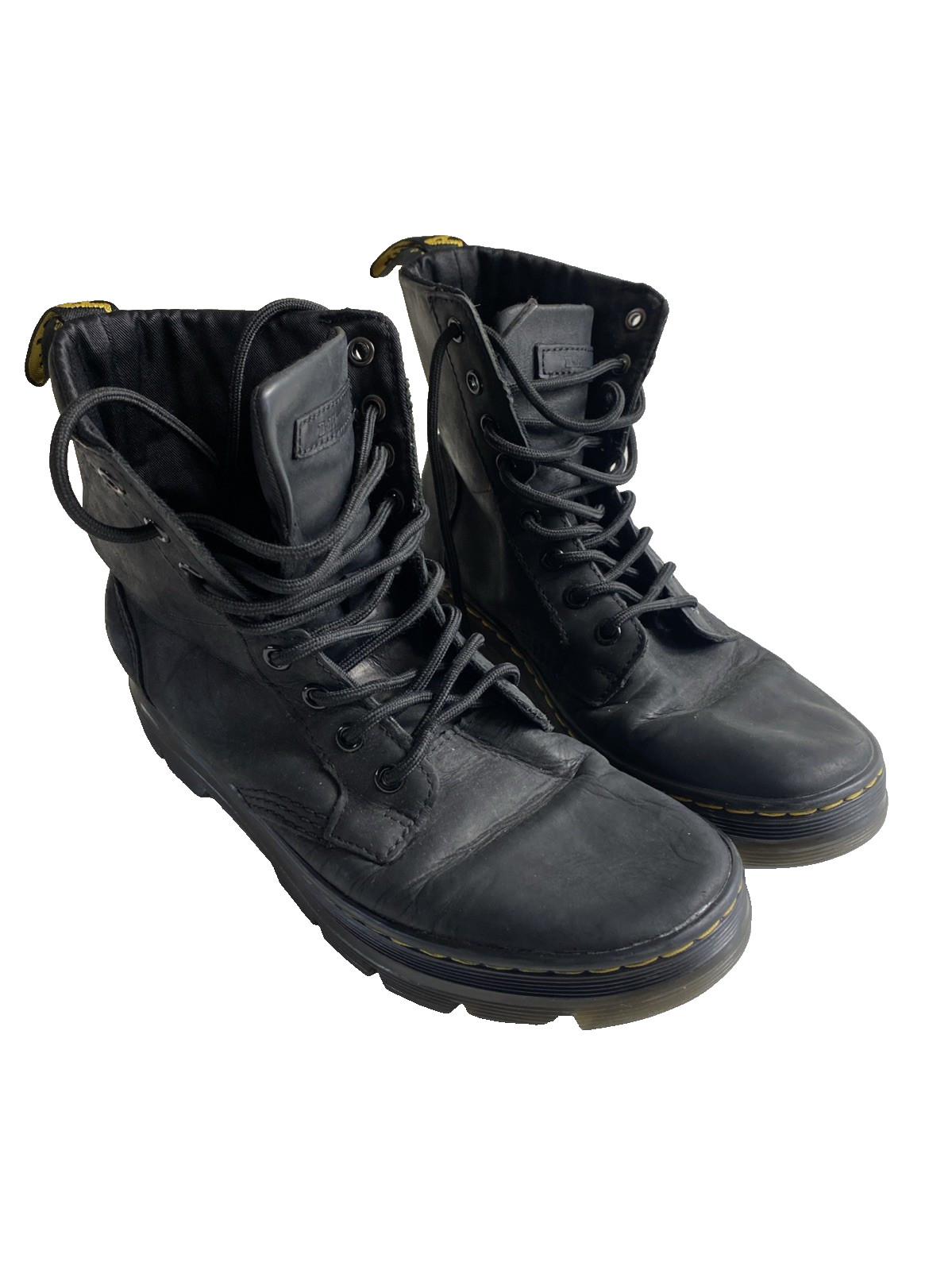 Dr. Martens Leather Black Combat Boots Lace Up Men’s US 7 UK 6 EU 39