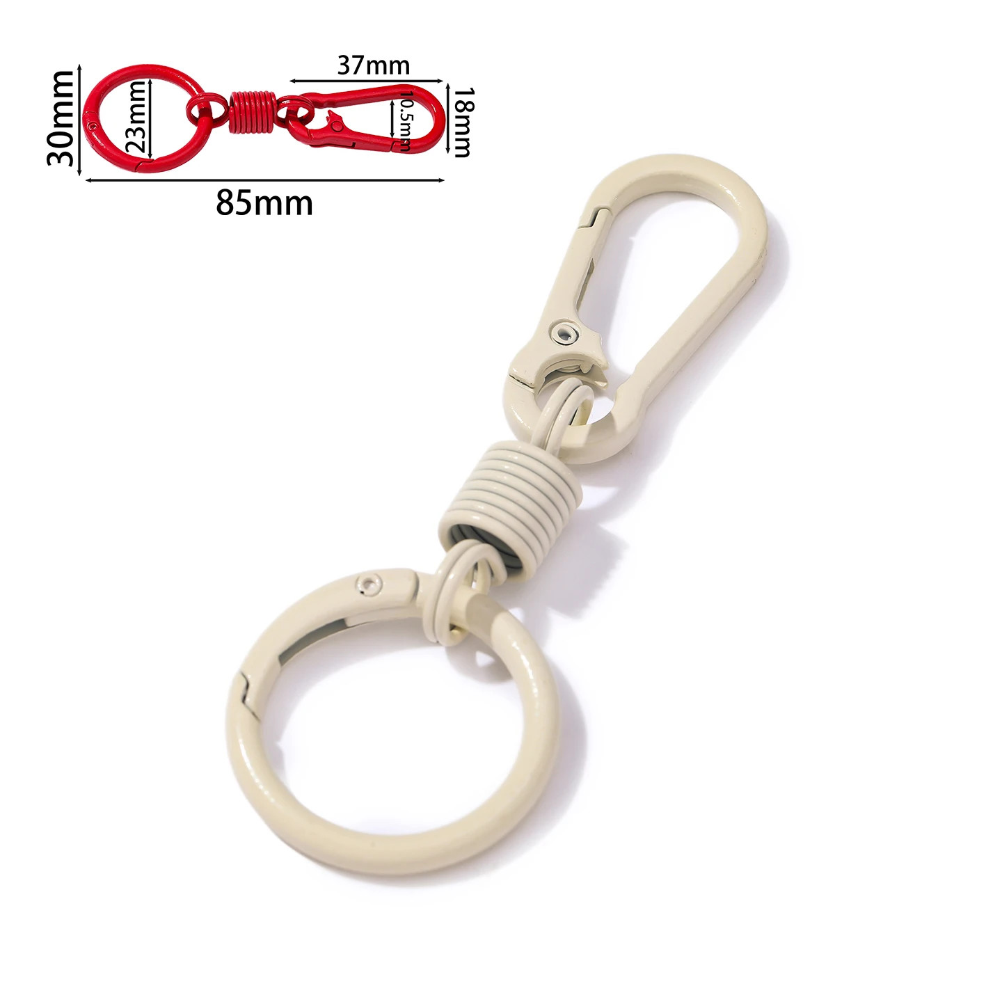 1Pc Colorful Spring Keychain Cute Key Ring Holder Carabiner Buckle for DIY Jewel