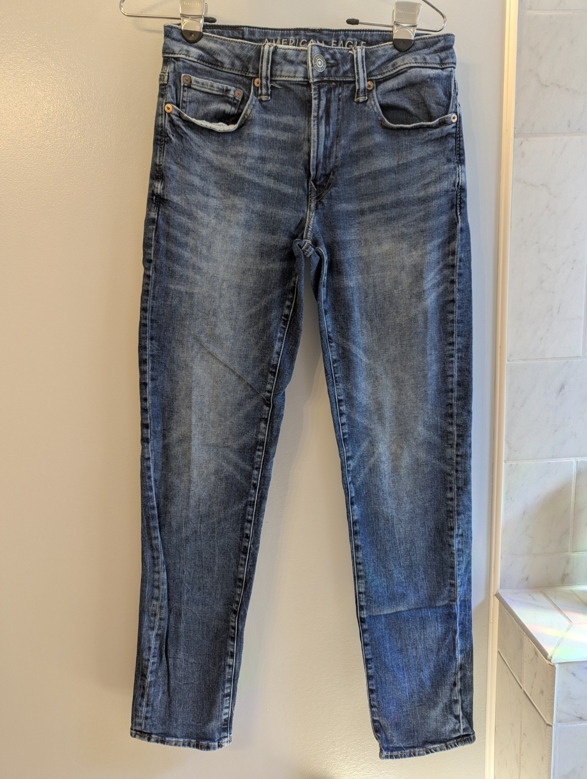 American Eagle Men’s Next Level Flex Slim Straight Blue Denim Jeans 29×32