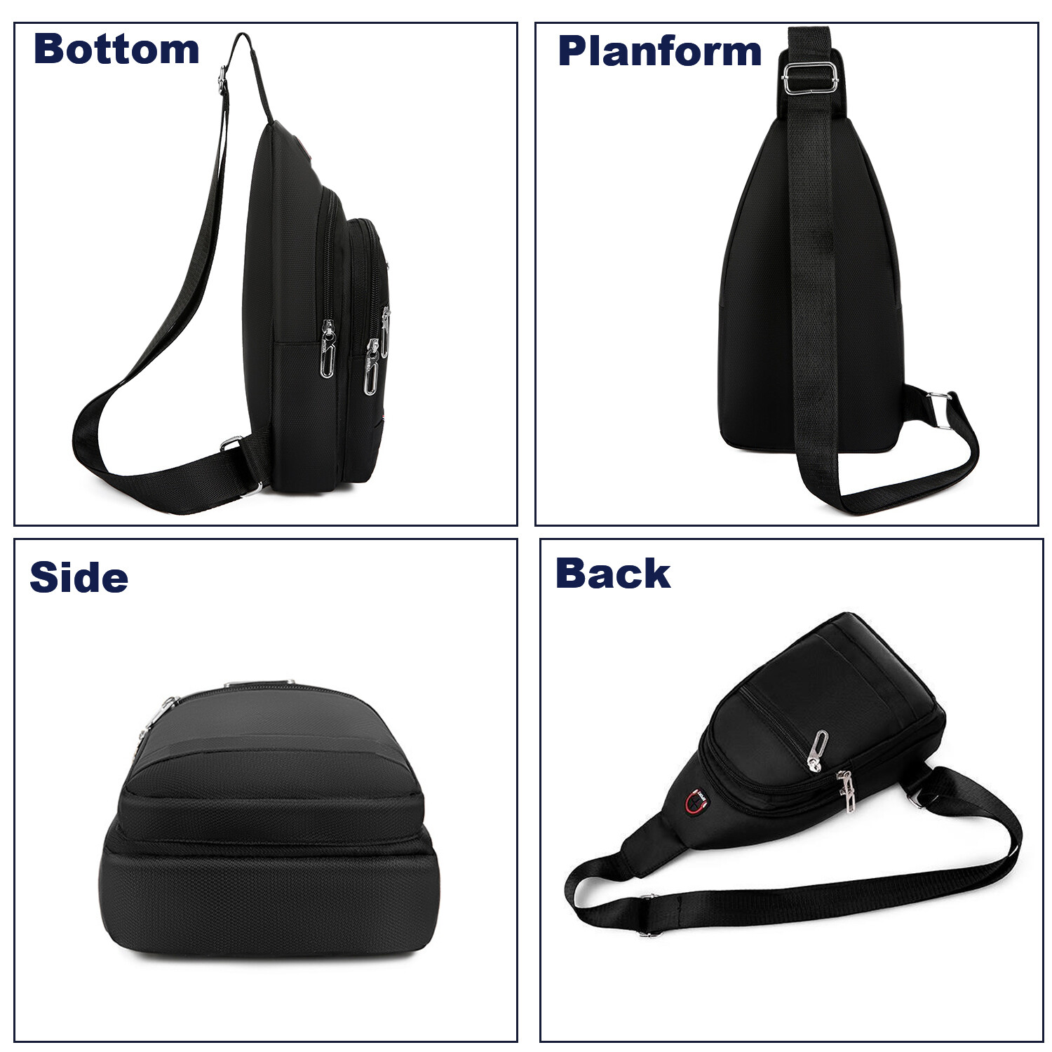 Men Women Sports Sling Bag Chest Fanny Packs Cross Body Travel Shoulder Backpack