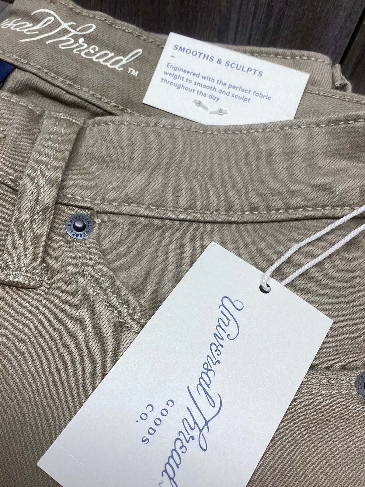 Mid-Rise Skinny Jeans Tan Khaki Pants Women’s Size 0 Universal Thread 💥NWT