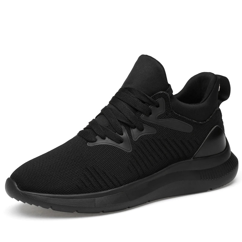 Men’s Height Increasing Walk Sneakers Air Mesh Athletic Low-top Breathable Shoes
