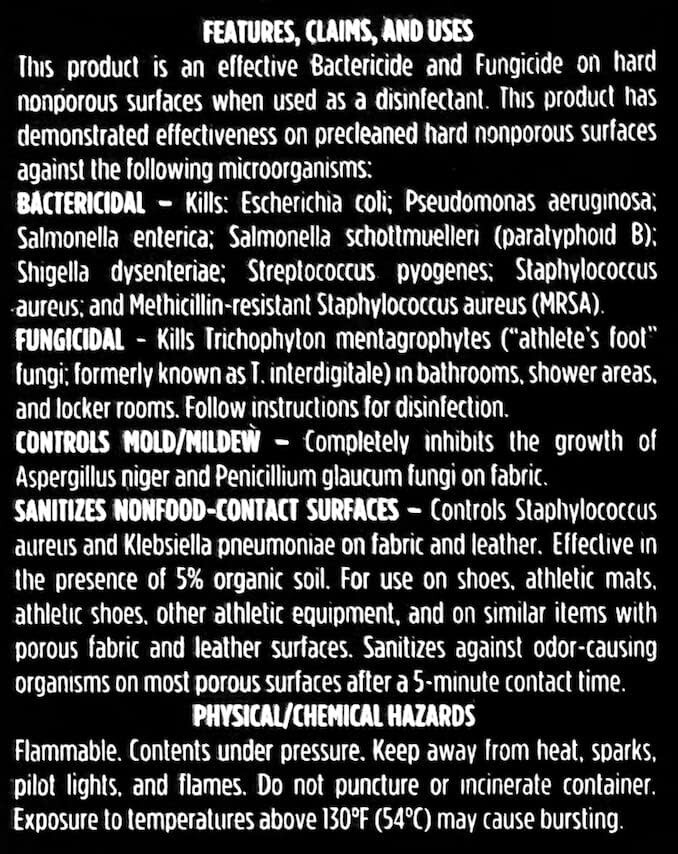 BACTEN DISINFECTANT DEODORANT AEROSOL 5OZ