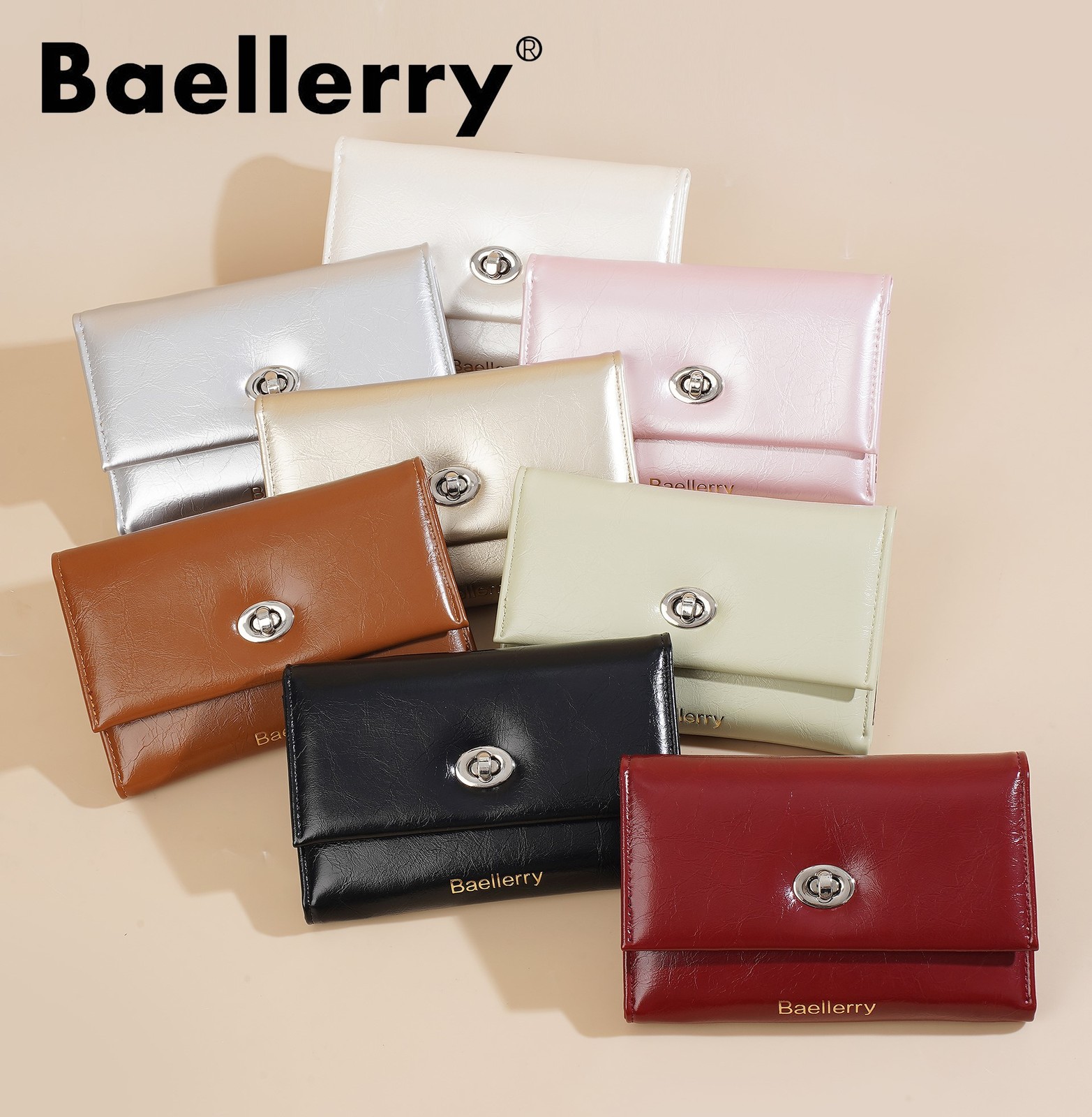Fashion Women’s Wallets Credit Card Holder Hasp Leather Zipper Coin Pocket Purse