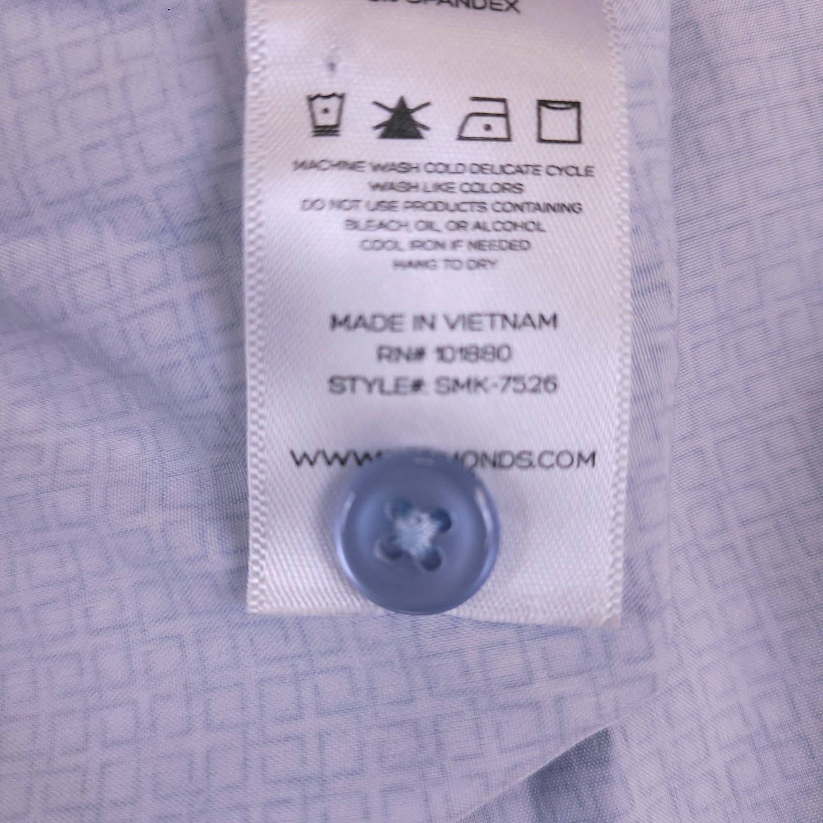 7D 7 Diamonds Toledo Shirt Mens 2XL Button Up Geometric 4 Way Stretch Logo