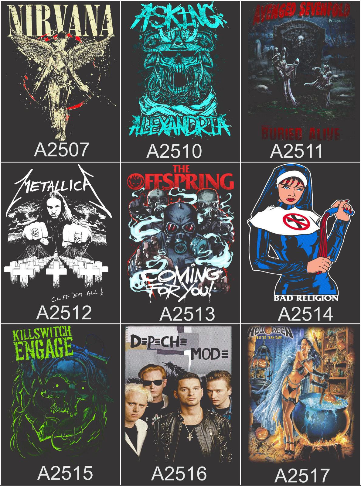 Lot of 3 Mens Rock Band Graphic T-Shirts Music Tee Bundle Concert Tour Shirts