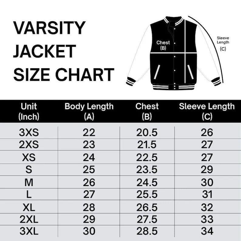 CLASSIC VARSITY BASEBALL JACKET UNISEX PERSONALIZED GENUINE US B COLLEGE LETTER