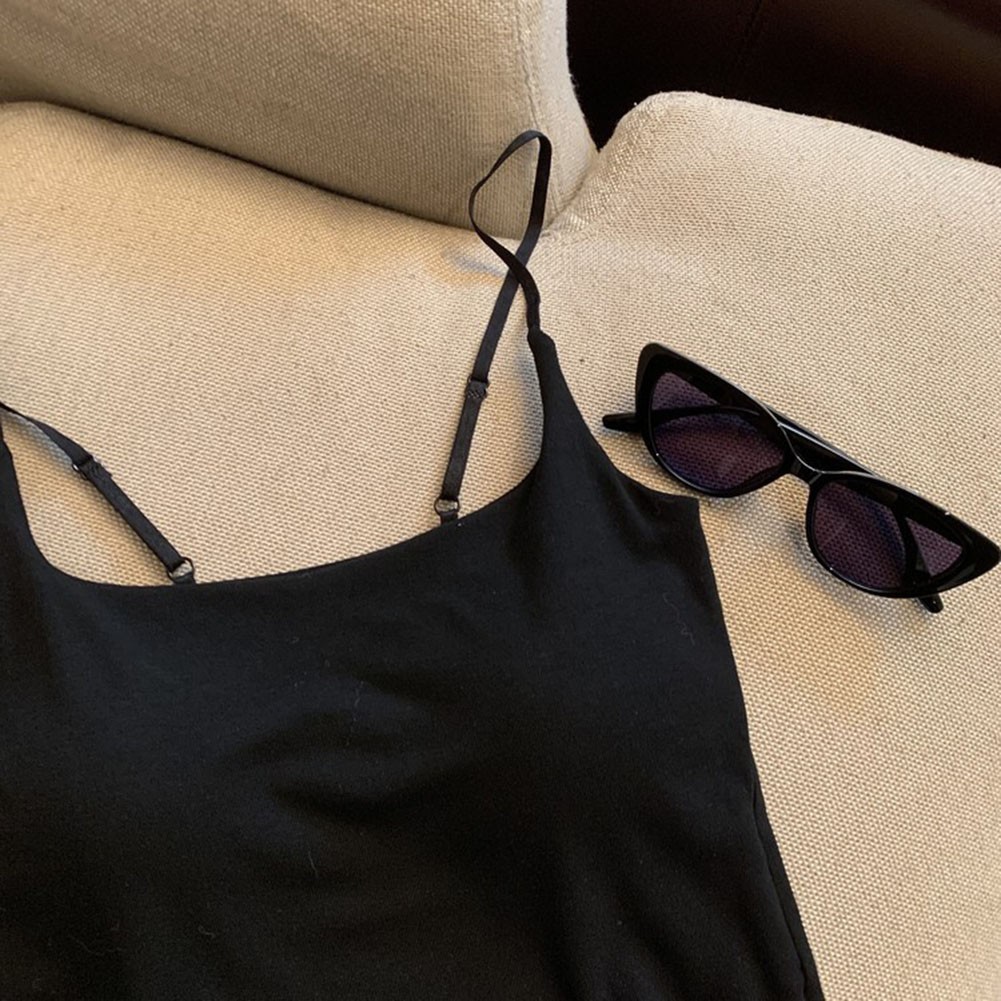 Women’s 90% Nylon 10% Spandex Sleeveless Tank Top Camisole Vest with Chest Pad