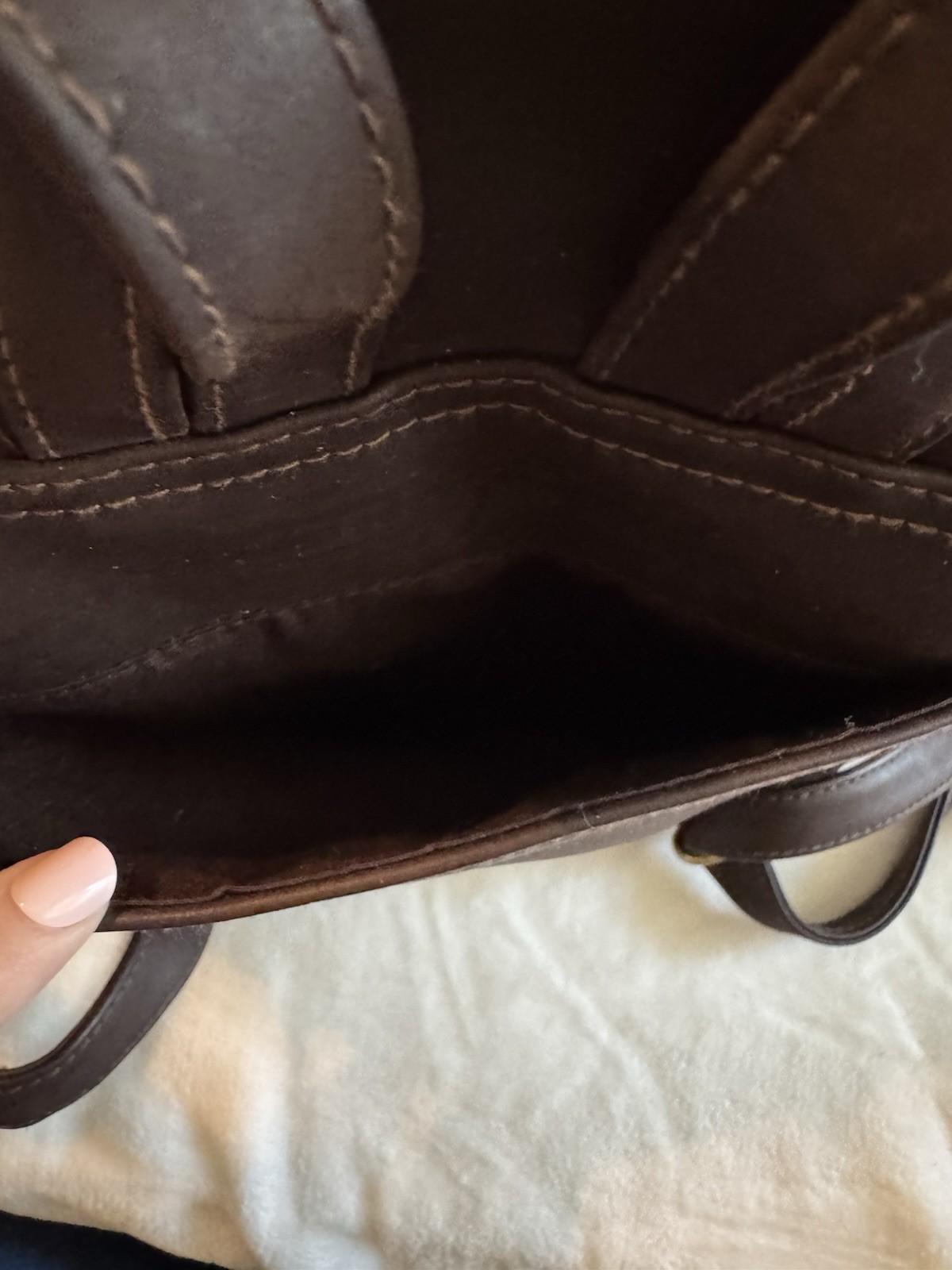 Vintage Fratelli Brown Leather Backpack Purse 10 X 8.5 Inches