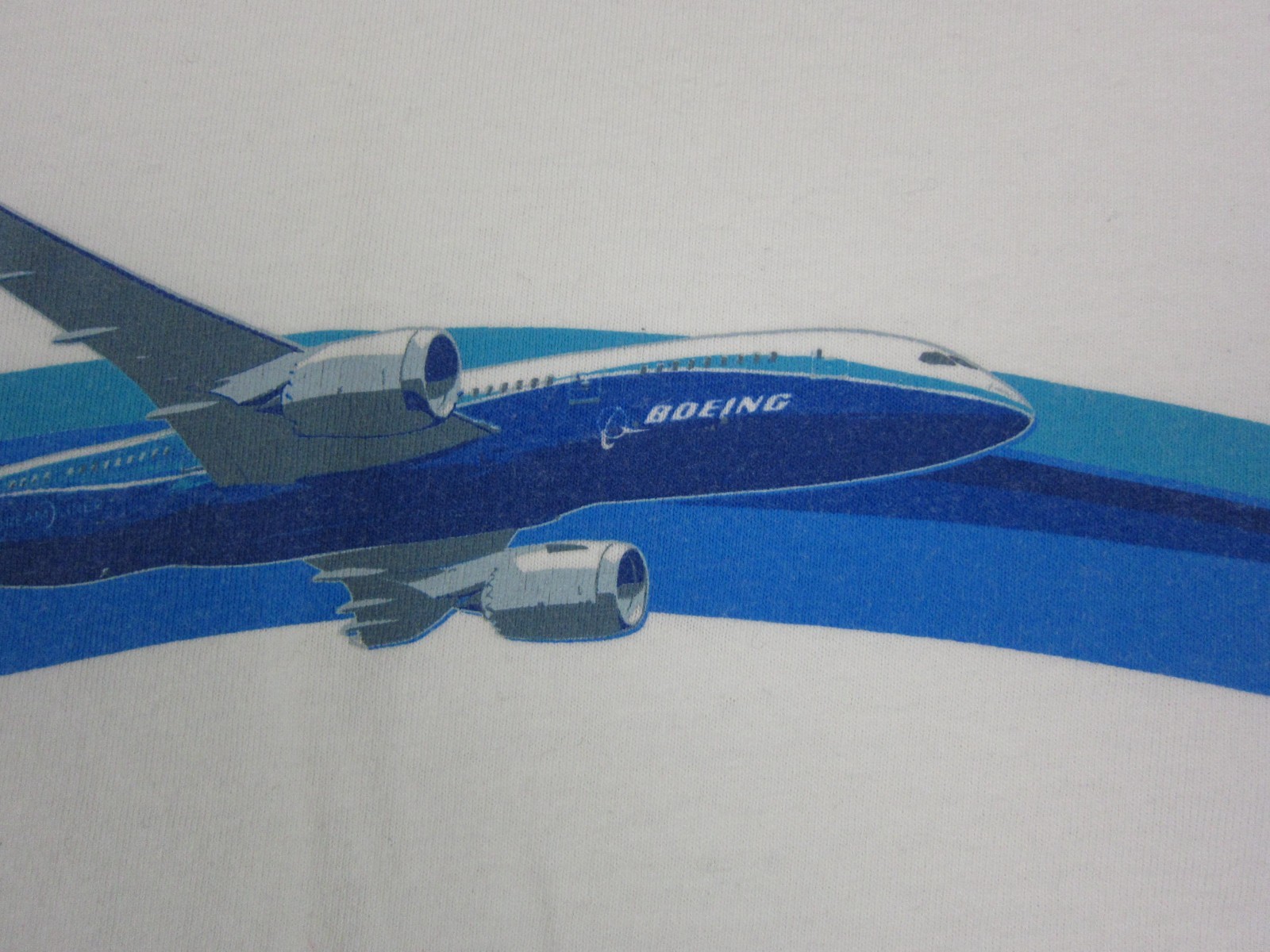 Vintage Boeing Shirt Adult Small White Airplane Aviation Mens 787 Dreamliner 90s
