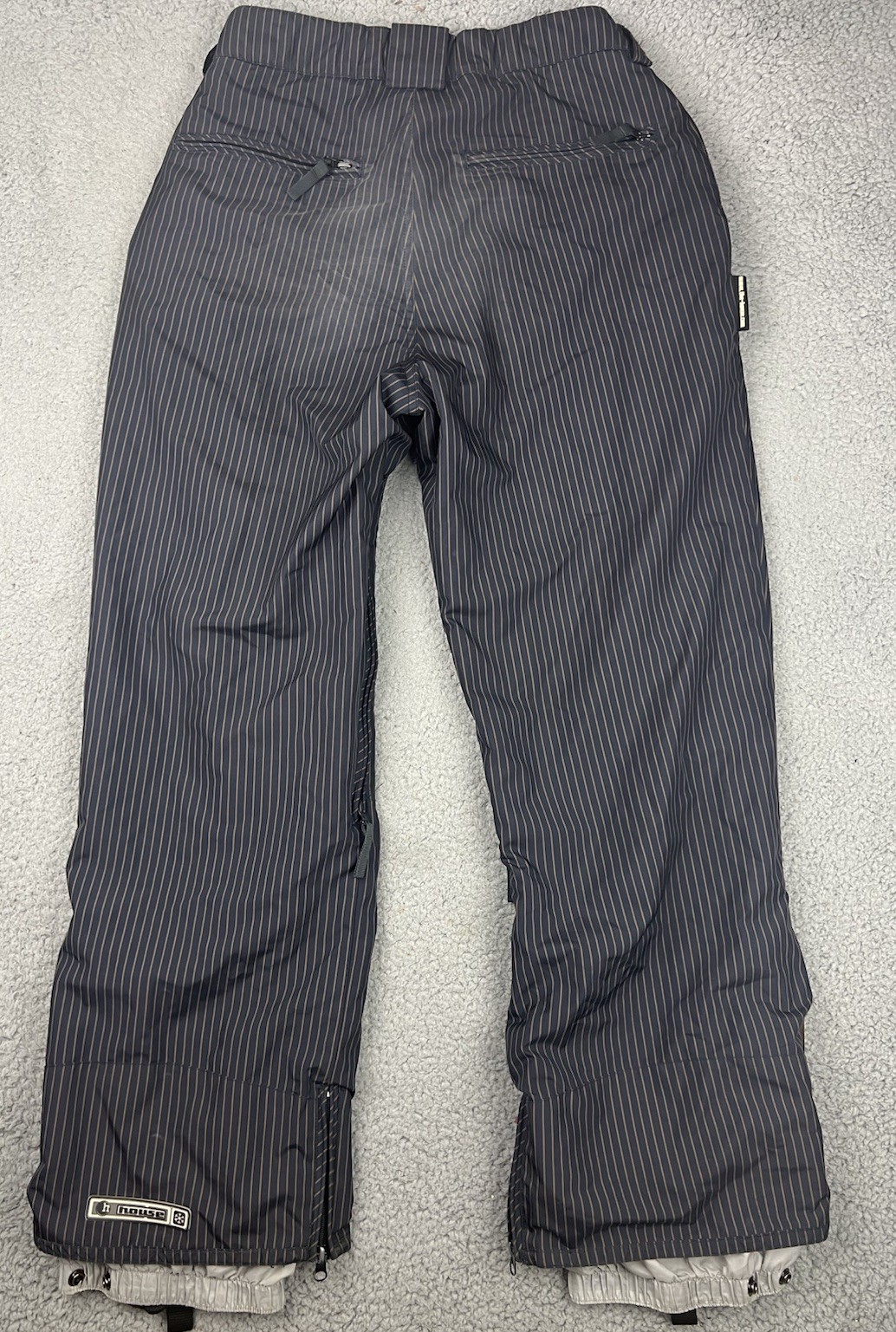 House Bomb Proof Technical Snow Pants Mens Medium Snowboard Outerwear Pinstripes