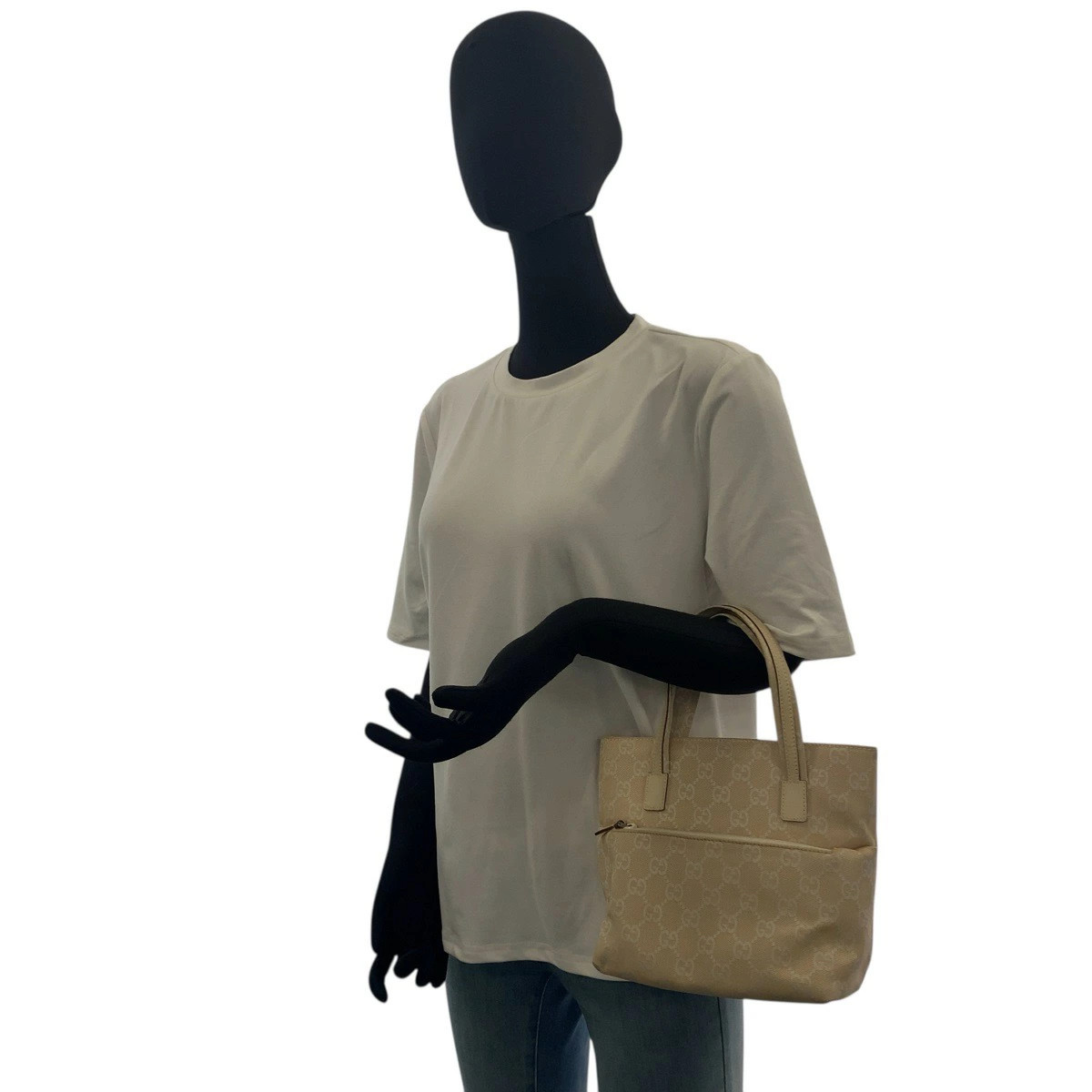 GUCCI 002 1079 GG Canvas/Leather Women’s Tote Bag #PB15263