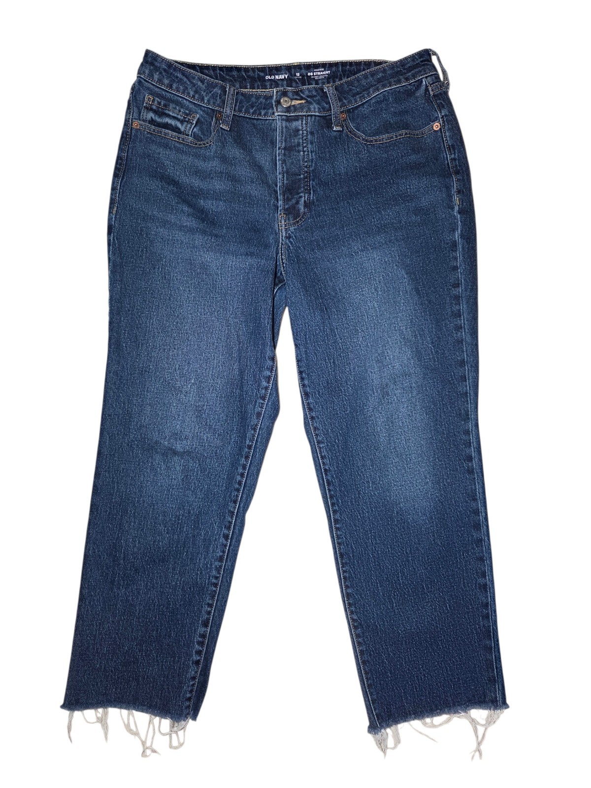Old Navy OG Straight High-Rise Button Fly Cropped Jeans 12P