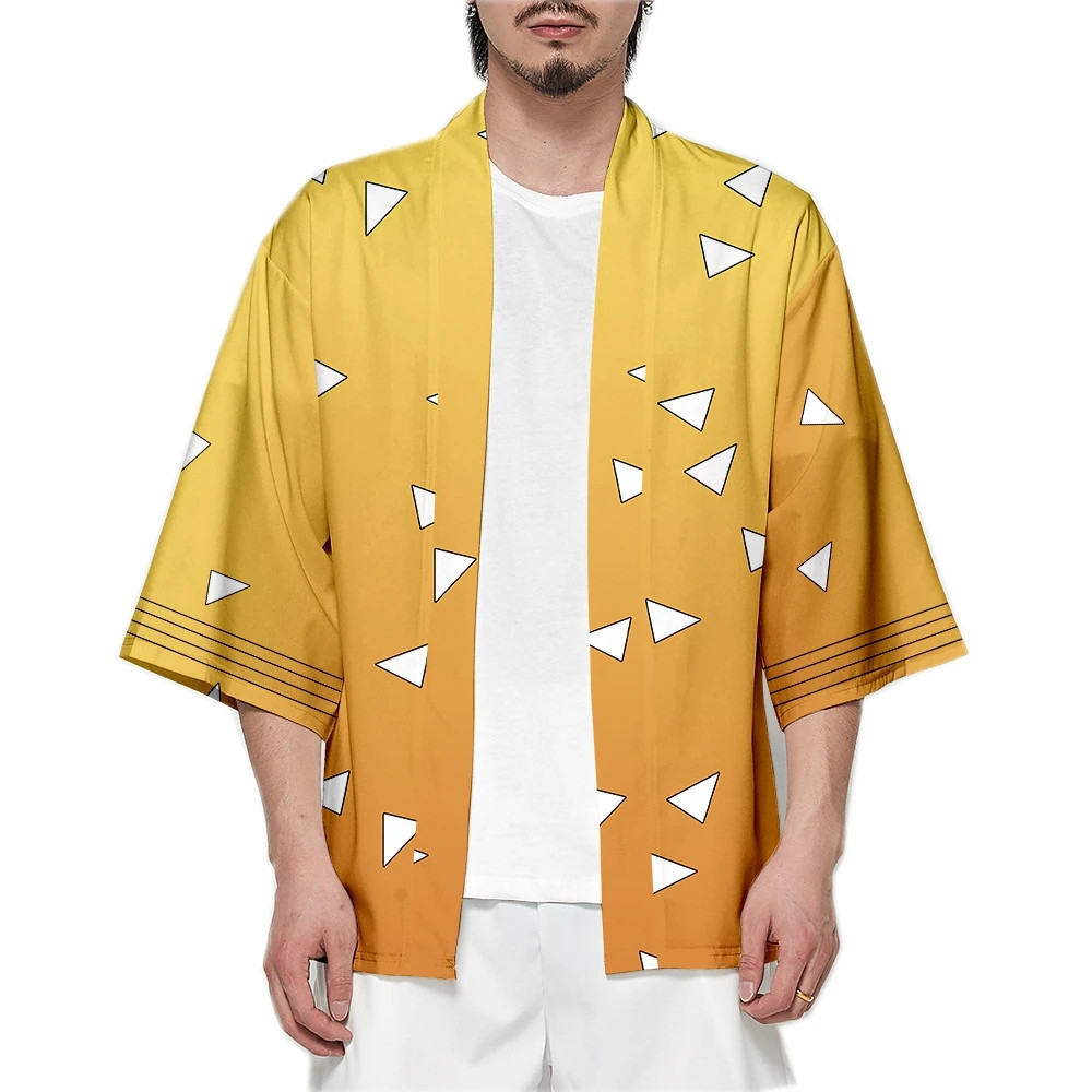 Kimetsu no Yaiba Anime Kimono Haori – Tanjirou Green & Zezeko Pink Cosplay