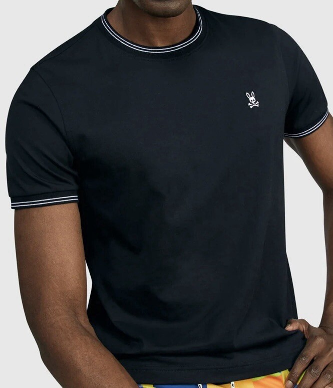 Men’s Psycho Bunny Logan Crew Neck Tee Black Sz 9 (XXXL)