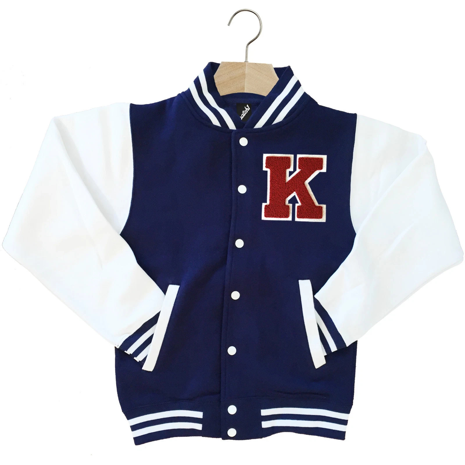 CLASSIC VARSITY BASEBALL JACKET UNISEX PERSONALIZED GENUINE US B COLLEGE LETTER