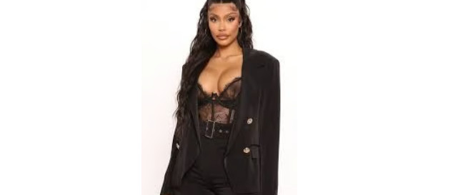 Fashion Nova Make it Official Blazer and Pant Suit Set M (8-10)
