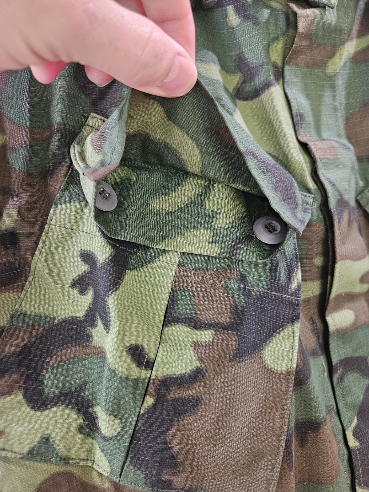 Vtg Vietnam Era ERDL Jungle Jacket Fatigue Poplin Med-Reg/ Mint-New Old Stock